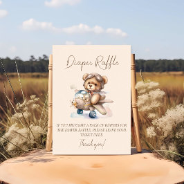 Boho Teddybeer We kunnen bijna wachten luierloteri Poster