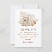 Boho teddybeer | Zachte knuffel voor kinderverjaar Bedankkaart (Voorkant)