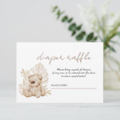 Boho Teddydier Luier Raffle Bijgevoegde Kaart (Staand voorkant)