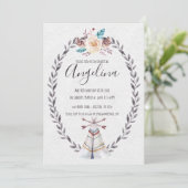 Boho Teepee Baby shower Waterverf Pijlen Uitnodige Kaart (Staand voorkant)