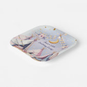 Boho teepee meisje sleepover sluimer party papieren bordje (Gebogen)