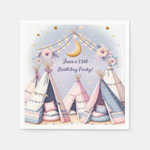 Boho teepee meisje sleepover sluimer party