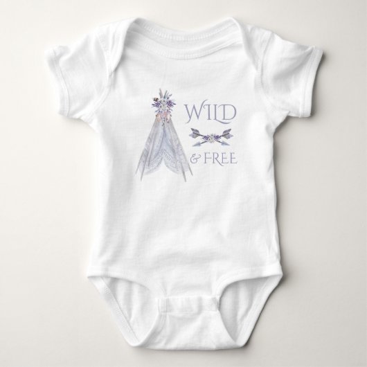Boho Teepee Meisjes Tribale Baby T-shirt (Voorkant)