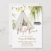 Boho Teepee Wild One Boy Eerste Verjaardag Kaart (Voorkant)