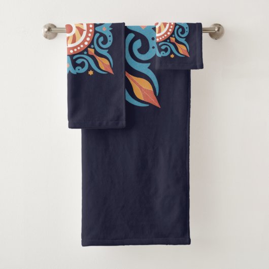 Boho Tegel Badhanddoek Set Bad Handdoek (Insitu)