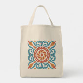 Boho Tegel Canvas tas (Achterkant)