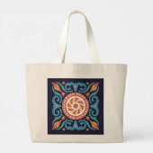 Boho Tegel Canvas tas (Achterkant)