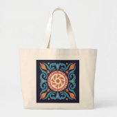 Boho Tegel Canvas tas (Voorkant)