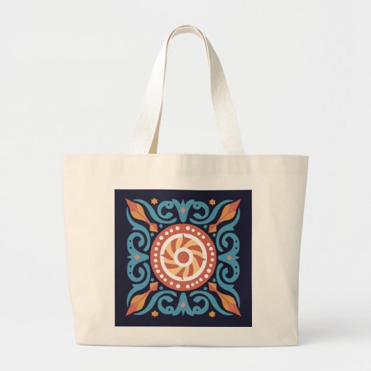 Boho Tegel Canvas tas (Voorkant)