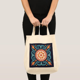 Boho Tegel Canvas tas