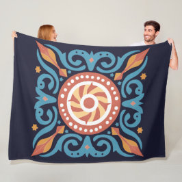 Boho Tegel Fleece Blanket Deken