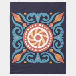 Boho Tegel Fleece Blanket Deken
