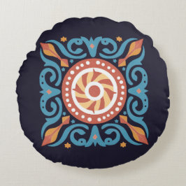 Boho-Tegel Rond Kussen