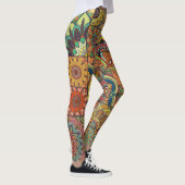 Boho tegels: kleurrijk patchwork naadloos patroon leggings (Rechts)