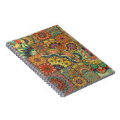 Boho tegels: kleurrijk patchwork naadloos patroon notitieboek (Rechterzijde)