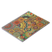 Boho tegels: kleurrijk patchwork naadloos patroon notitieboek (Linkerzijde)