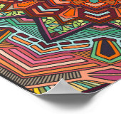 Boho tegels: kleurrijk patchwork naadloos patroon poster (Hoek)