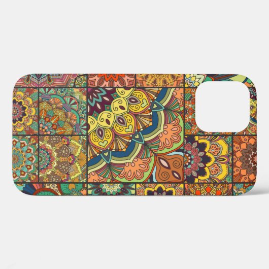 Boho tegelset en naadloos patroon. Kleurpleister Case-Mate iPhone Case (Achterkant (horizontaal))