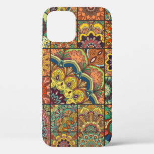 Boho tegelset en naadloos patroon. Kleurpleister Case-Mate iPhone Case