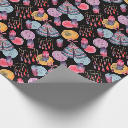 Boho Tent Pattern Cadeaupapier (Hoek)