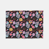 Boho Tentdoek Patroon Fleece Deken (Voorkant (Horizontaal))