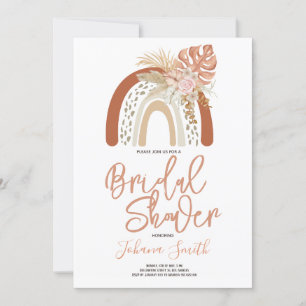 Boho Teracota Rainbow Bridal Shower Kaart