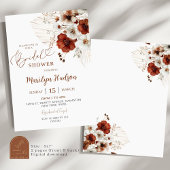 Boho Teracotta Bruidsfeest Kaart