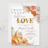 Boho Teracotta Pompoen Bloemrijke Bruiloft Feest Kaart (Voorkant)