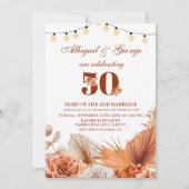 Boho Teracotta We still Do Jubileum Uitnodiging (Voorkant)