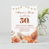 Boho Teracotta We still Do Jubileum Uitnodiging (Staand voorkant)