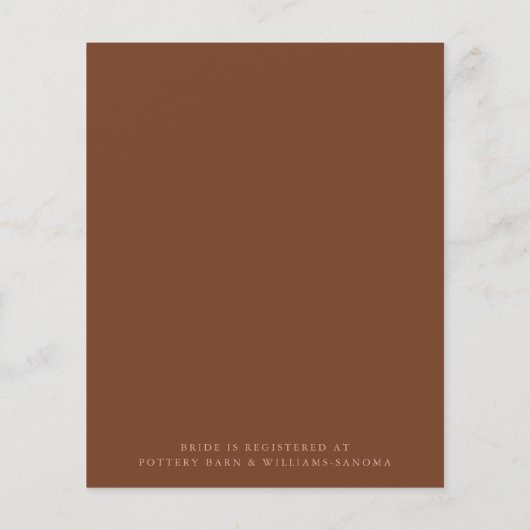 Boho Terra-Cotta botanisch Vrijgezellenfeest Flyer (Achterkant)