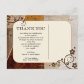 Boho Terra Cotta Wedding Foto Hartelijk dank Brief Briefkaart (Achterkant)