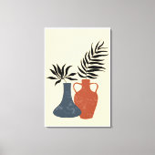 Boho Terracota Pots, met grote afwerking Canvas Afdruk (Voorkant)