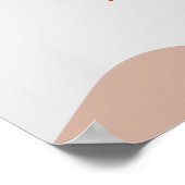 Boho Terracotta Abstract Hallo Baby shower Welkom Poster (Hoek)