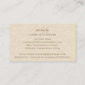 Boho Terracotta Abstract Handmade Jewelry Visitekaartje (Achterkant)