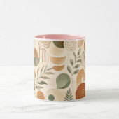 Boho Terracotta Abstracte Ochtendkoffiemok Cadeau Mok (Midden)