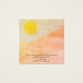 Boho Terracotta Abstracte woestijnjuwelen Vierkante Visitekaartjes (Achterkant)