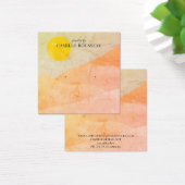 Boho Terracotta Abstracte woestijnjuwelen Vierkante Visitekaartjes (Bureau)