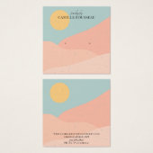 Boho Terracotta Abstracte woestijnjuwelen Vierkante Visitekaartjes (Voorkant /achterkant)