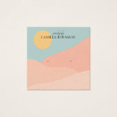 Boho Terracotta Abstracte woestijnjuwelen Vierkante Visitekaartjes (Voorkant)