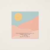 Boho Terracotta Abstracte woestijnjuwelen Vierkante Visitekaartjes (Achterkant)