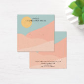 Boho Terracotta Abstracte woestijnjuwelen Vierkante Visitekaartjes (Bureau)