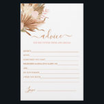 Boho terracotta Advies voor de Bride kaart<br><div class="desc">Boho terracotta advies voor de bruidskaart</div>