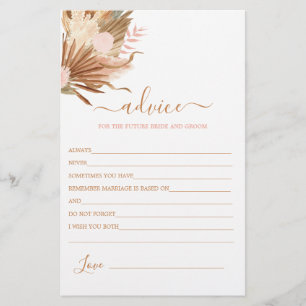 Boho terracotta Advies voor de Bride kaart