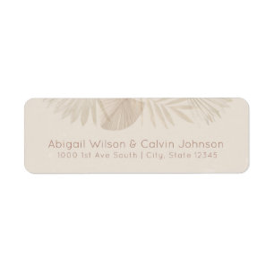 Boho Terracotta and Ivory Return Address Label
