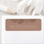 Boho Terracotta and Ivory Return Address Label (Insitu)