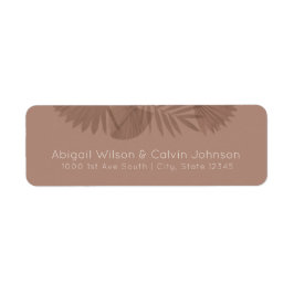 Boho Terracotta and Ivory Return Address Label