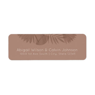 Boho Terracotta and Ivory Return Address Label