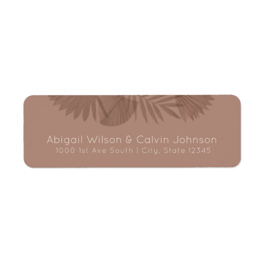 Boho Terracotta and Ivory Return Address Label (Voorkant)