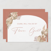 Boho Terracotta Arch Pampas Grass Kaart (Voorkant / Achterkant)